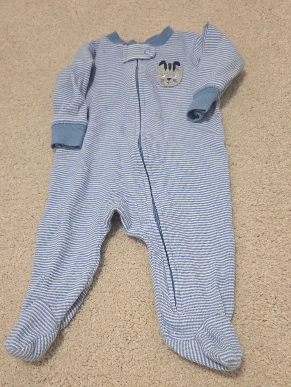Carter's Baby Sleeper Blue Stripe 3 Months